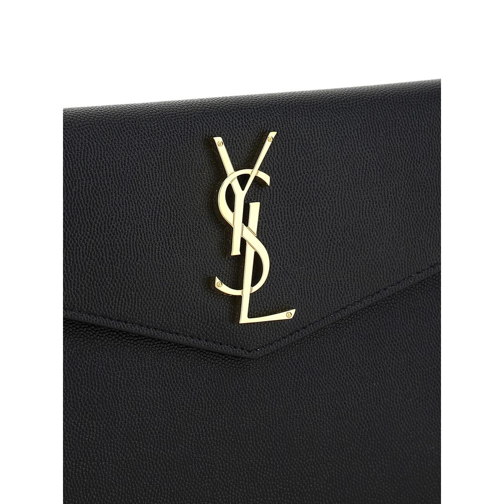 Wallet by Saint Laurent for women in bos taurus calf leather black presents a streamlined silhouette, showcasing the sophisticated design of the Bos Taurus Calf Leather Wallet collection with functional .