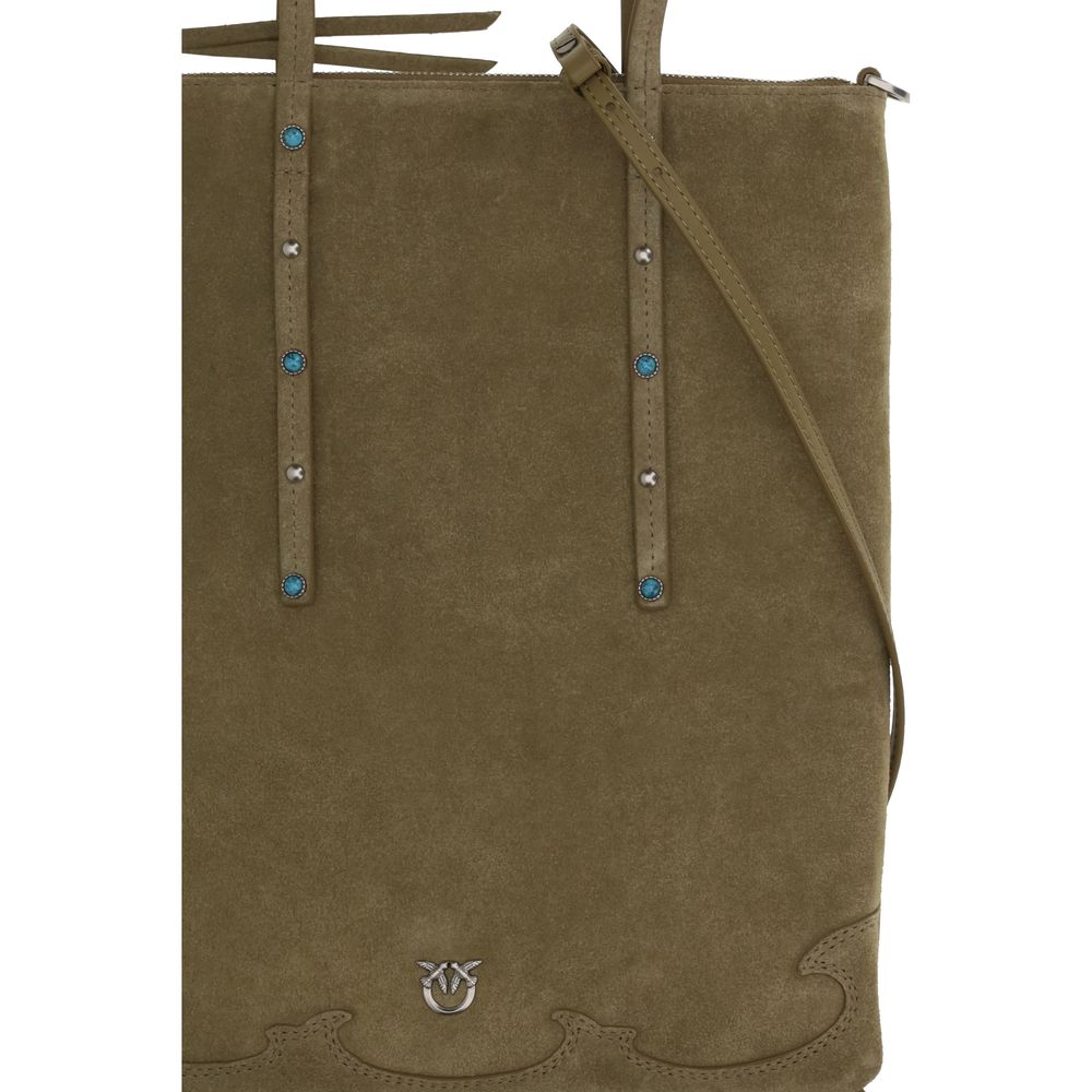 Evening Shoulder Bag by PINKO for women in bos taurus calf nappa & suede leather bicolour features a enviable silhouette, showcasing a secure zipper, ample , and enviable shoulder-strap & handle for a enviable finish.