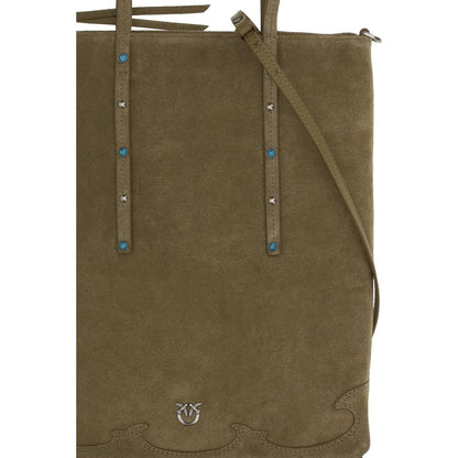 Evening Shoulder Bag by PINKO for women in bos taurus calf nappa & suede leather bicolour features a enviable silhouette, showcasing a secure zipper, ample , and enviable shoulder-strap & handle for a enviable finish.
