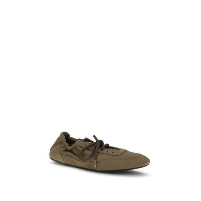 Athletic Sneakers by Prada for women in cotton canvas bicolour & print features an effortless chic silhouette, showcasing the signature athletic style of the Women's Athletic Cotton Canvas Sneakers collection with a truly effortless chic finish.
