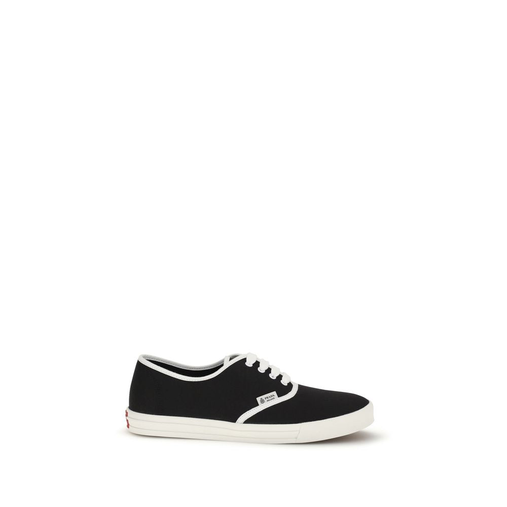 Prada Men's Low Top Cotton Sneakers - Black