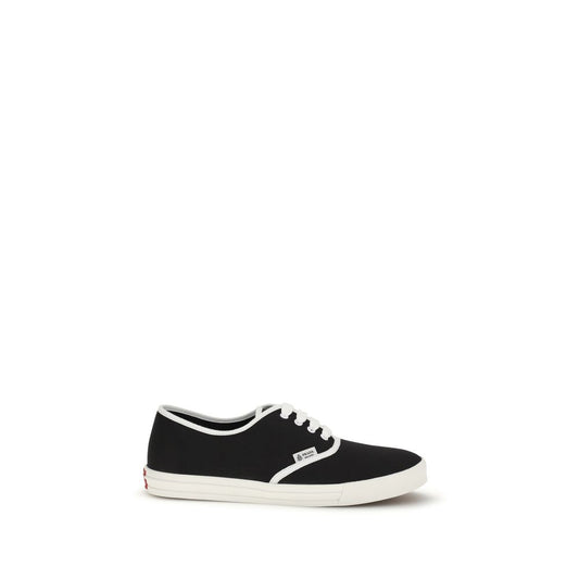 Sneakers by Prada for men in cotton black features a chic design, perfectly showcasing the chic low-top style of this Men's Low Top Cotton Sneakers.