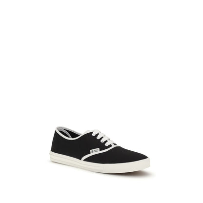 Prada Men's Low Top Cotton Sneakers - Black