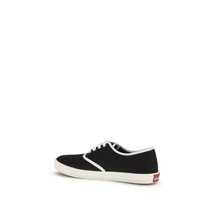 Prada Men's Low Top Cotton Sneakers - Black