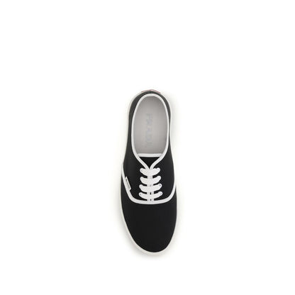 Prada Men's Low Top Cotton Sneakers - Black