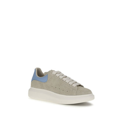Sneakers by Alexander McQueen for men in bos taurus calf suede leather beige & signature presents a sumptuous silhouette, artfully capturing the essence of the Icon Men's Chunky Bos Taurus Calf Suede Leather Sneakers with its sumptuous chunky style design.