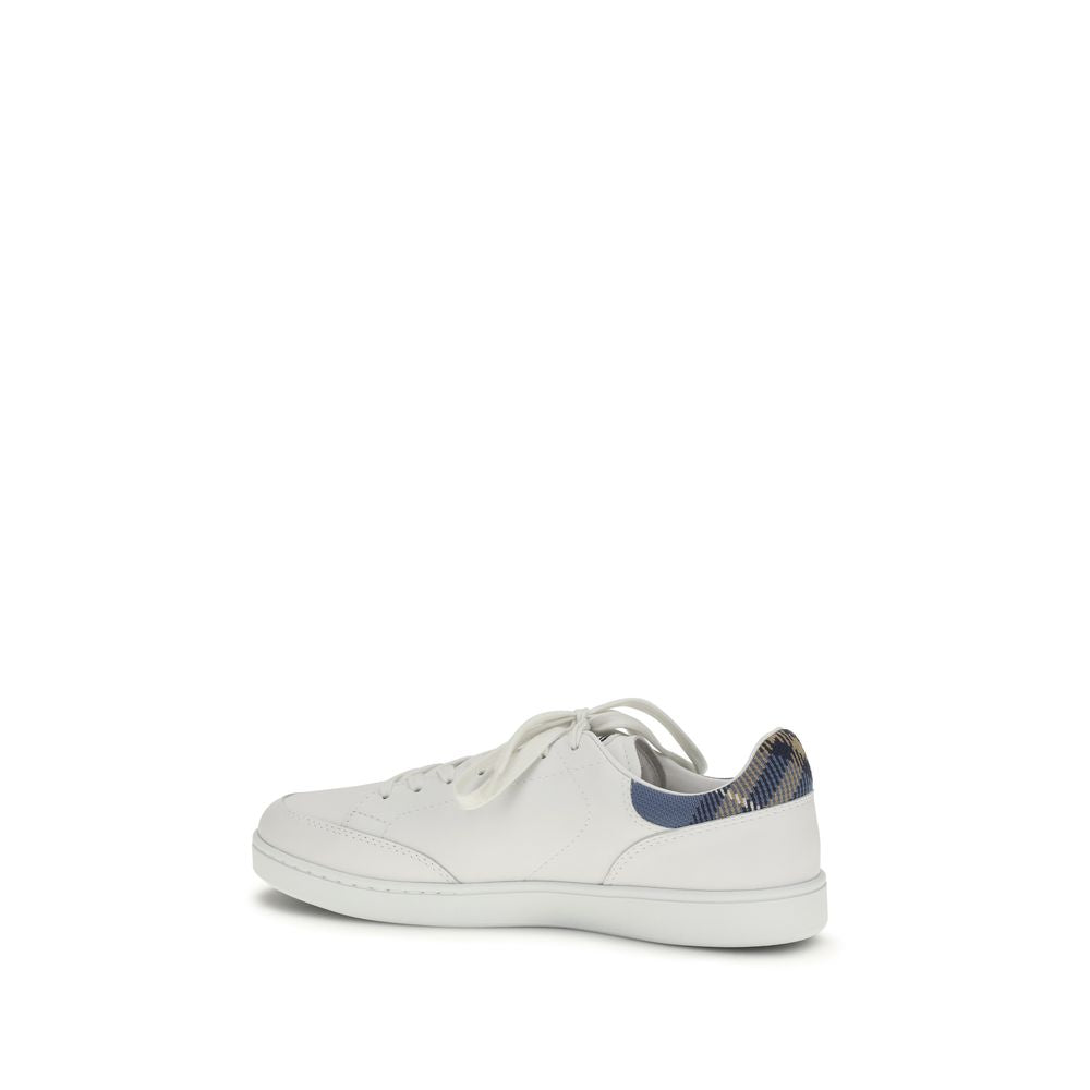 Sneakers by Burberry for men in bos taurus calf leather white & print presents a impeccable silhouette as Men's Low Top Bos Taurus Calf Leather Sneakers, expertly defined by a impeccable low-top style for a impeccable, high-fashion look.