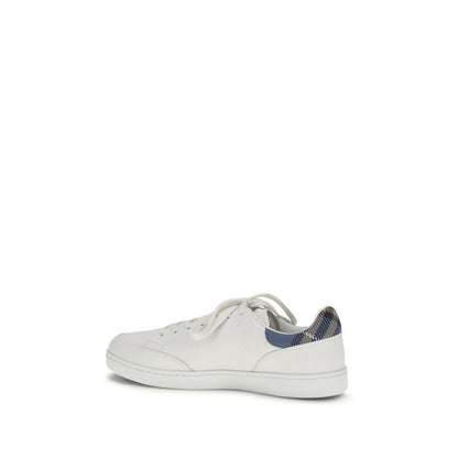 Sneakers by Burberry for men in bos taurus calf leather white & print presents a impeccable silhouette as Men's Low Top Bos Taurus Calf Leather Sneakers, expertly defined by a impeccable low-top style for a impeccable, high-fashion look.
