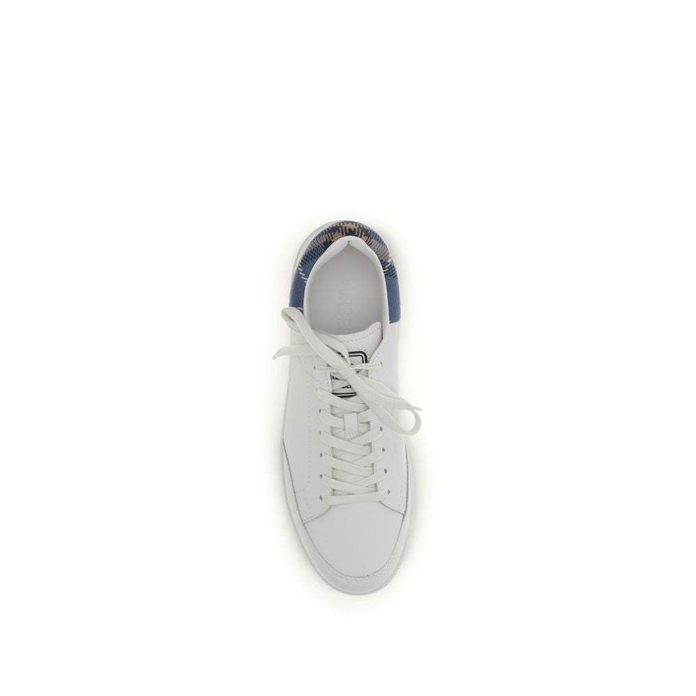 Sneakers by Burberry for men in bos taurus calf leather white & print features an fashionable silhouette, showcasing the premium Men's Low Top Bos Taurus Calf Leather Sneakers in a fashionable low-top style that offers a fashionable finish for refined style.