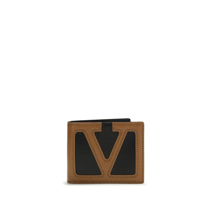 Cardholder Wallet by Valentino Garavani for men in bos taurus calf nappa leather black & signature presents a architectural silhouette from the Viva Superstar V Logo Bos Taurus Calf Nappa Leather Cardholder Wallet collection, showcasing architectural card-organization for a architectural finish.