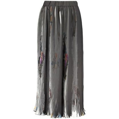 Skirt by Desigual for women in polyester black showcases a sultry silhouette, elegantly defined by its long and the sophisticated sultry design of the Women's Polyester Skirt.