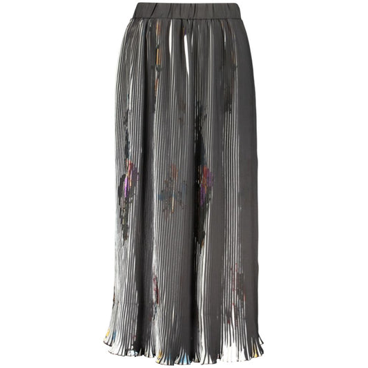 Skirt by Desigual for women in polyester black showcases a sultry silhouette, elegantly defined by its long and the sophisticated sultry design of the Women's Polyester Skirt.
