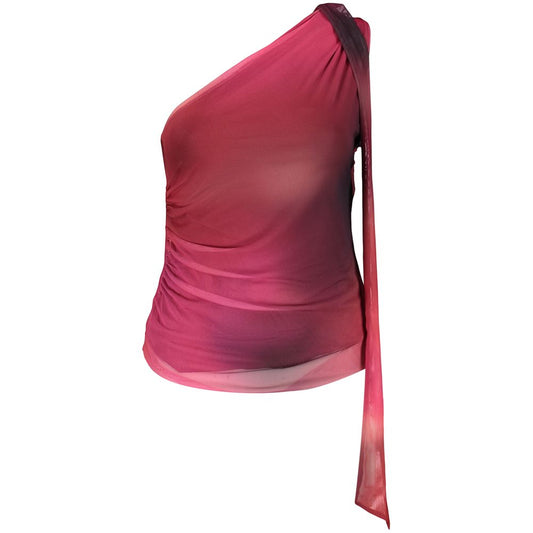 Blouse by Desigual for women in stretch viscose purple presents a discerning silhouette, showcasing a sophisticated and for a truly discerning finish.