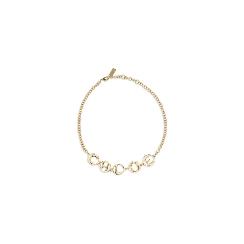 Bracelet by Chloé for women in nylon cashmere & capra leather gold showcases a cosmopolitan silhouette, artfully capturing the essence of the cosmopolitan Women's Gold Brass Bracelet with a cosmopolitan .