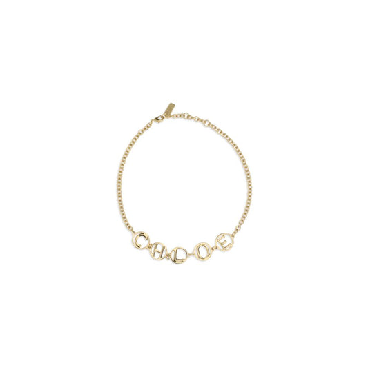 Bracelet by Chloé for women in nylon cashmere & capra leather gold showcases a cosmopolitan silhouette, artfully capturing the essence of the cosmopolitan Women's Gold Brass Bracelet with a cosmopolitan .
