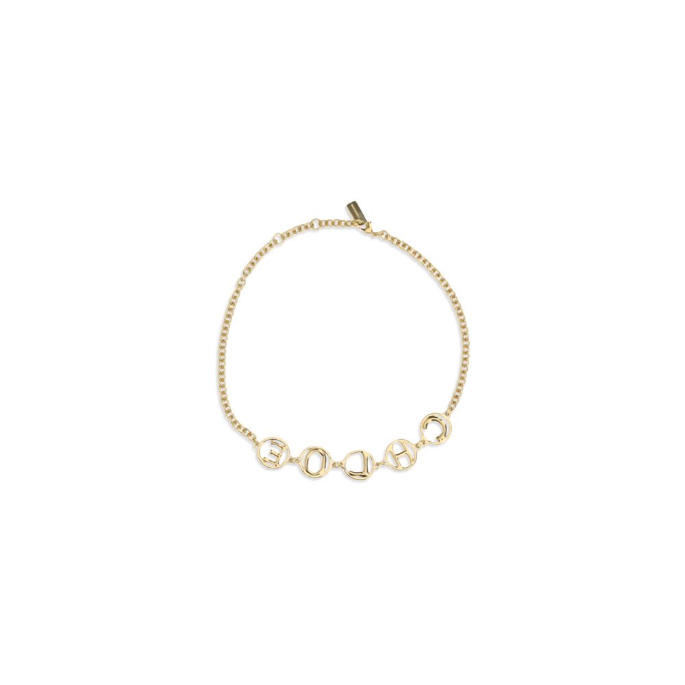 Bracelet by Chloé for women in nylon cashmere & capra leather gold showcases a luminous , artfully capturing the essence of the luminous Women's Gold Brass Bracelet collection.