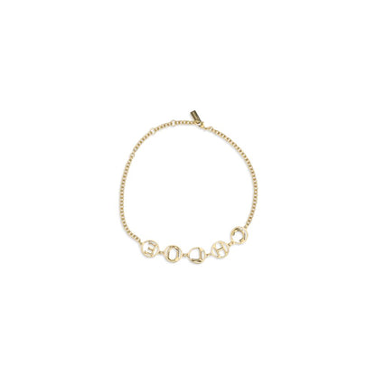 Bracelet by Chloé for women in nylon cashmere & capra leather gold showcases a luminous , artfully capturing the essence of the luminous Women's Gold Brass Bracelet collection.