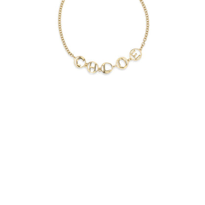 Bracelet by Chloé for women in nylon cashmere & capra leather and gold showcases a refined silhouette, artfully capturing the essence of Women's Gold Brass Bracelet with its refined .