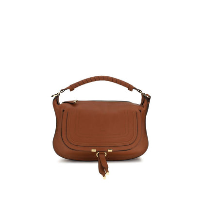 Compact 2-in-1 Shoulder & Crossbody Flap Satchel Bag by Chloé for women in bos taurus calf leather brown & signature showcases a enviable silhouette, artfully detailed with a secure flap & zipper, organized external-pockets, and versatile crossbody-strap, shoulder-strap & adjustable-strap for a enviable look.