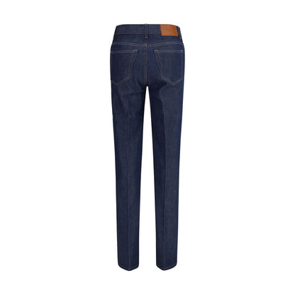 Jeans by Chloé for women in denim cotton blue presents a tailored silhouette, showcasing a tailored regular-fit & slim and long cut with a refined for a truly tailored aesthetic.