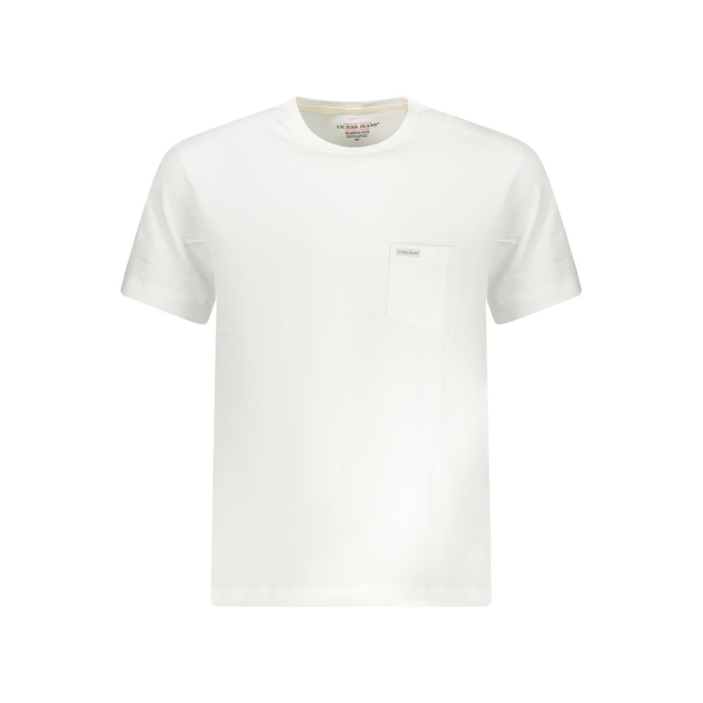 Guess Jeans Crisp Men's Regular-Fit Short-Sleeve Crew Neck Cotton Activewear T-Shirt - White Signature