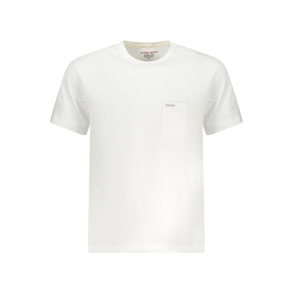 Guess Jeans Crisp Men's Regular-Fit Short-Sleeve Crew Neck Cotton Activewear T-Shirt - White Signature