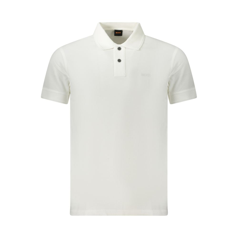 Polo Shirt by Hugo Boss for men in polyamide cotton azzurro & white presents a crisp silhouette, artfully detailed with a crisp and crisp .