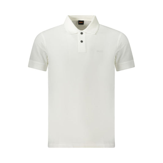 Polo Shirt by Hugo Boss for men in polyamide cotton azzurro & white presents a crisp silhouette, artfully detailed with a crisp and crisp .