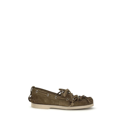 Golden Goose Women's Bos Taurus Calf Leather Flat Boat Loafer Slip-On Shoes - Bicolour