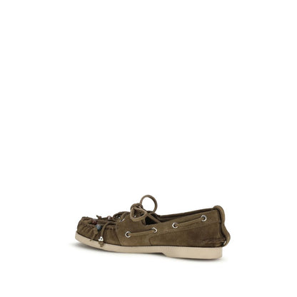 Golden Goose Women's Bos Taurus Calf Leather Flat Boat Loafer Slip-On Shoes - Bicolour