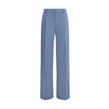 Chinos Pants by Prada for women in cotton blue features an contemporary silhouette, showcasing a sophisticated straight & regular-fit and long with a refined for a truly contemporary aesthetic.