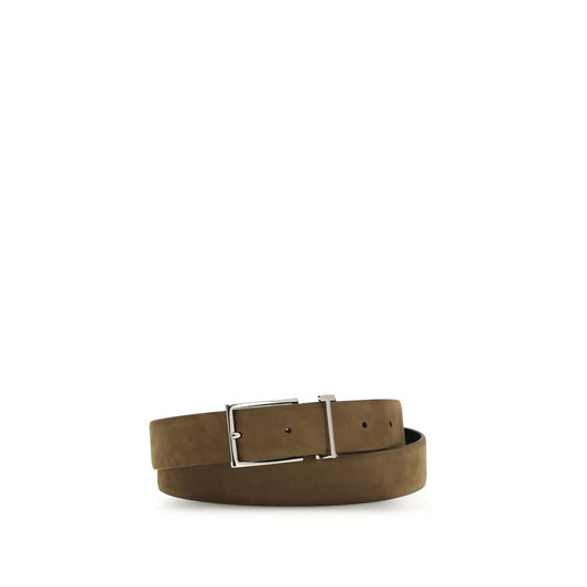 Belt by Tom Ford for men in bos taurus suede calf leather brown & silver features an distinguished design, perfectly showcasing the sophisticated craftsmanship of this distinguished Bos Taurus Suede Calf Leather Belt.