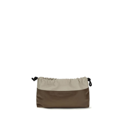 Pierre Hardy Bos Taurus Calf Leather Shoulder Drawstring Clutch Bag - Brown