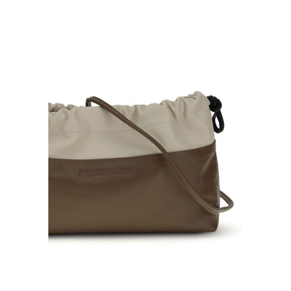 Pierre Hardy Bos Taurus Calf Leather Shoulder Drawstring Clutch Bag - Brown