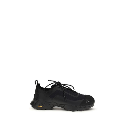 Athletic Sneakers by ROA for men in polyester black & jacquard features an effortless chic silhouette, showcasing the signature athletic style of the Men's Athletic Polyester Sneakers collection with a truly effortless chic finish.