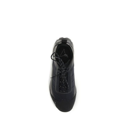 Athletic Sneakers by ROA for men in polyester black & jacquard features an effortless chic silhouette, showcasing the signature athletic style of the Men's Athletic Polyester Sneakers collection with a truly effortless chic finish.
