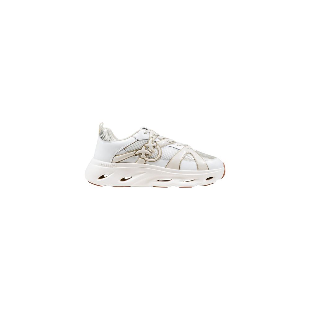 PINKO Women's Athletic Casual Polyester Rubber Leather Sneakers - Pink White