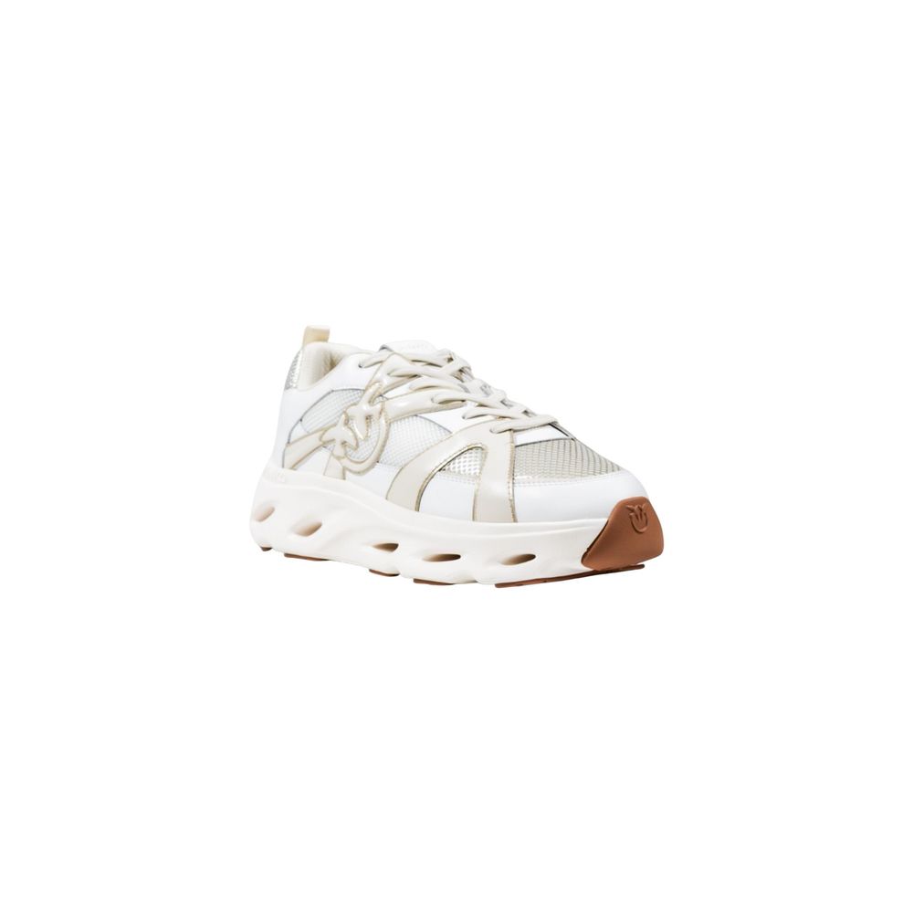 PINKO Women's Athletic Casual Polyester Rubber Leather Sneakers - Pink White