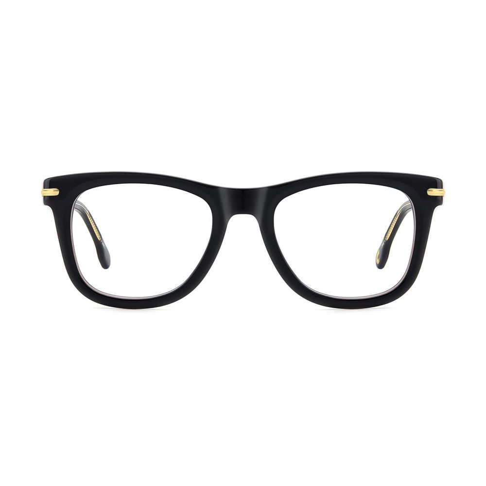 Eyeglasses Frames by Carrera for men in black showcases a reflective silhouette, artfully incorporating a sophisticated black coloured frame with a distinct full-frame frame design.