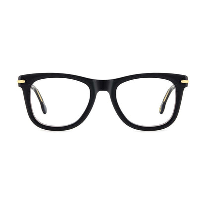 Eyeglasses Frames by Carrera for men in black showcases a reflective silhouette, artfully incorporating a sophisticated black coloured frame with a distinct full-frame frame design.