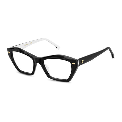 Eyeglasses Frames by Carrera for women in black features an refined silhouette, showcasing a sophisticated black coloured frame and refined full-frame frame design for a refined look.
