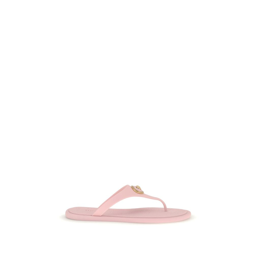 Versace Medusa Women's Rubber Flip-Flop Thong Sandals - Multicolor