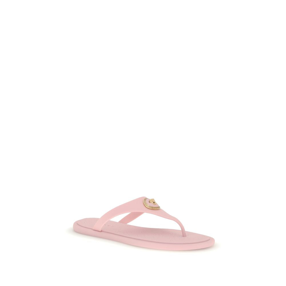 Versace Medusa Women's Rubber Flip-Flop Thong Sandals - Multicolor