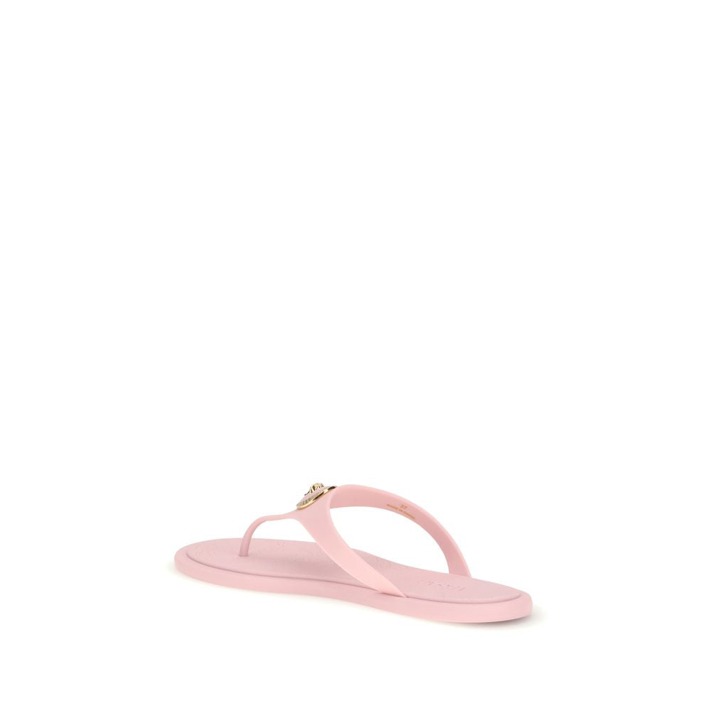 Versace Medusa Women's Rubber Flip-Flop Thong Sandals - Multicolor