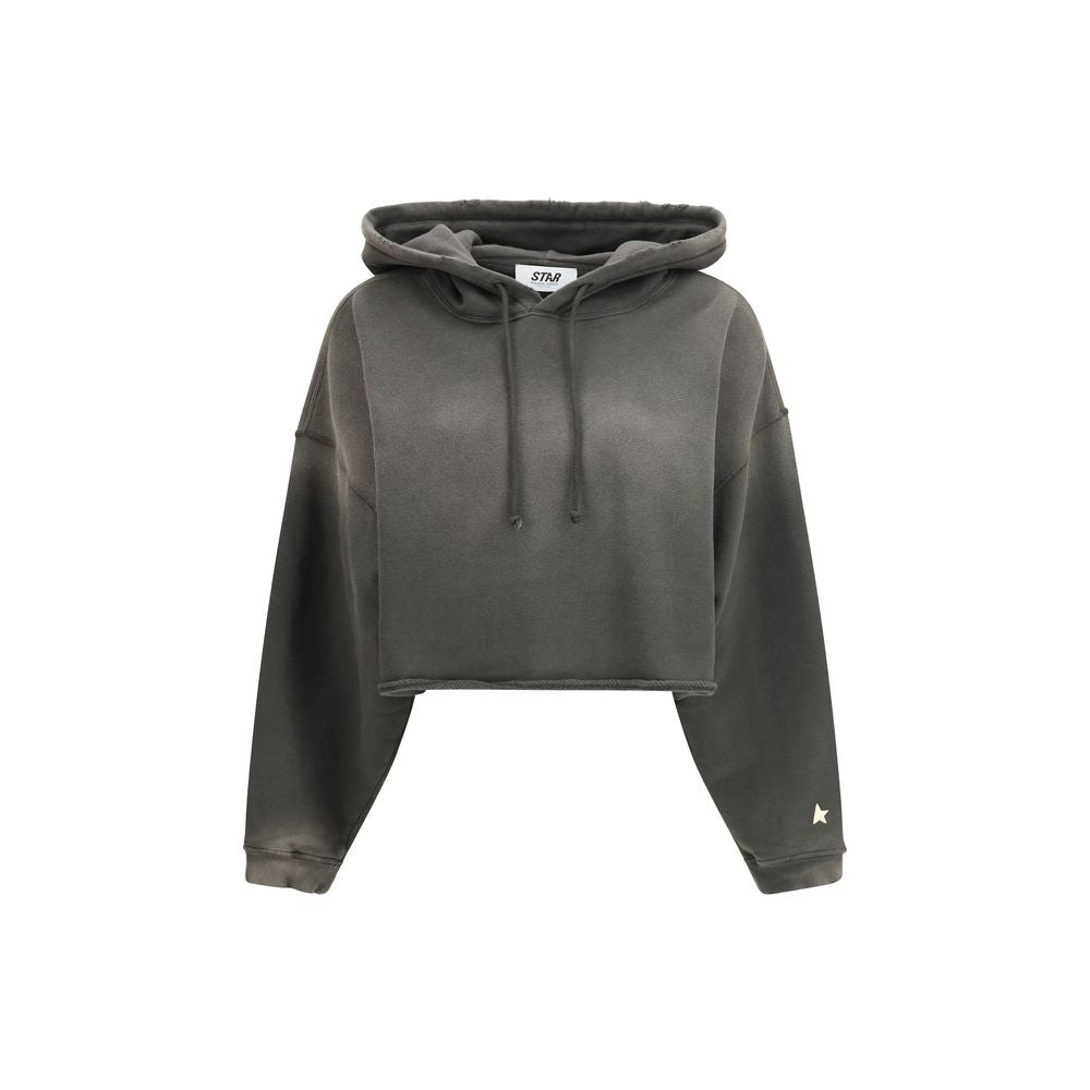 Sweatshirt Hoodie by Golden Goose for women in cotton gray showcases a city-ready silhouette, artfully detailed with a signature hooded neckline and for a city-ready finish.