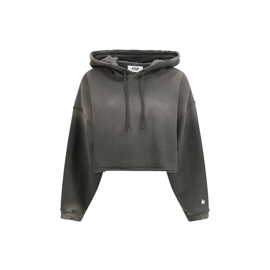Sweatshirt Hoodie by Golden Goose for women in cotton gray showcases a city-ready silhouette, artfully detailed with a signature hooded neckline and for a city-ready finish.