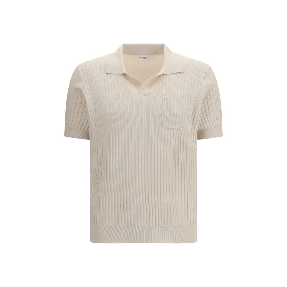Polo Shirt by Roberto Collina for men in cotton beige presents a crisp silhouette, artfully detailed with a crisp and crisp .