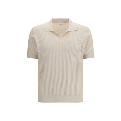 Polo Shirt by Roberto Collina for men in cotton beige presents a crisp silhouette, artfully detailed with a crisp and crisp .