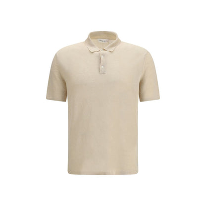 This Polo Shirt by Roberto Collina for men in linen beige presents a flawless silhouette, showcasing flawless short-sleeve detailing and a refined for a truly flawless aesthetic.