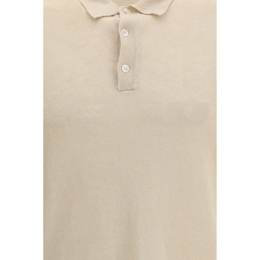 Polo Shirt by Roberto Collina for men in linen beige features a eye catching silhouette, showcasing a refined and for a eye catching finish.